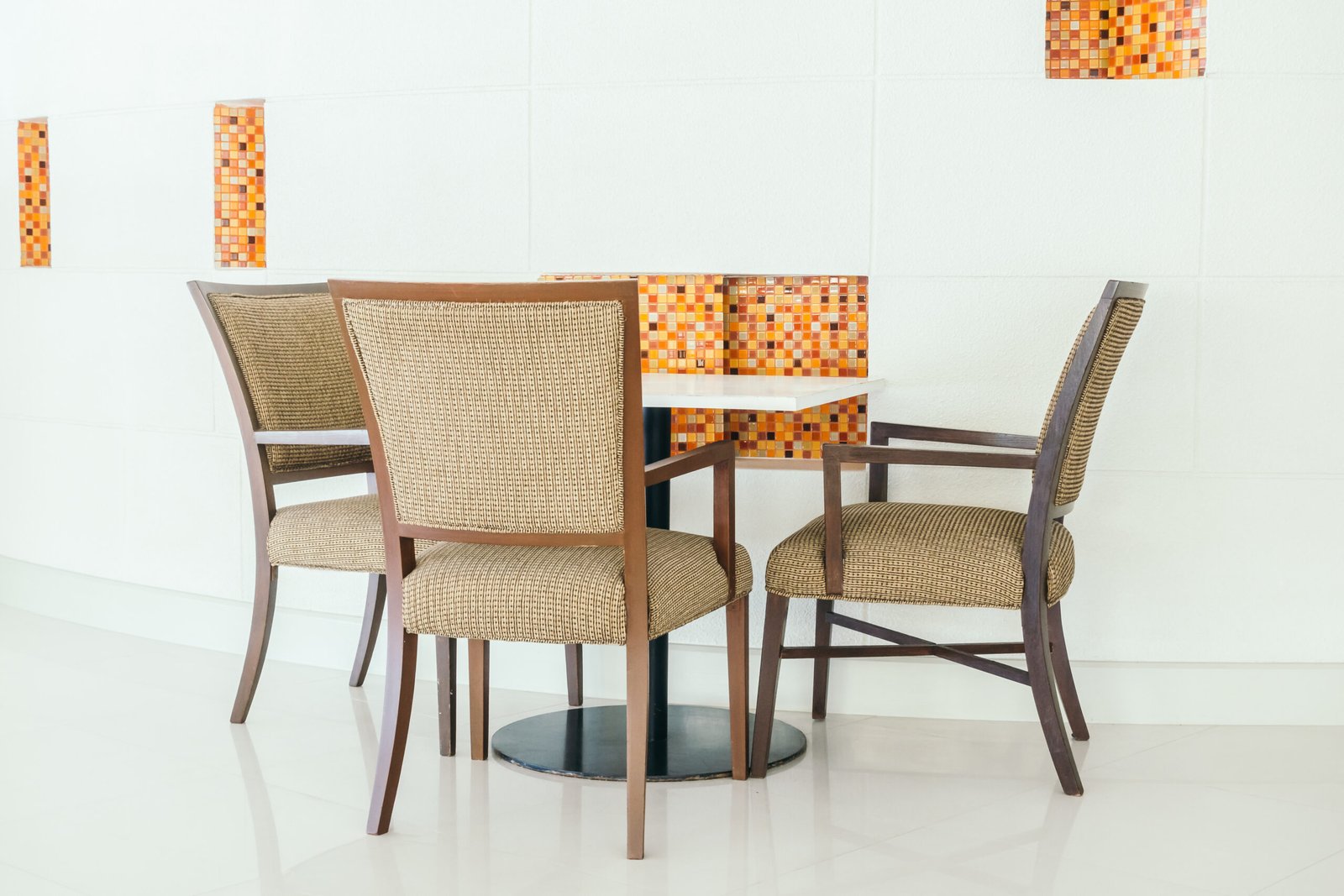 Beautiful luxury Table and chair setting for dinner in restaurant interior - Vintage Light filter